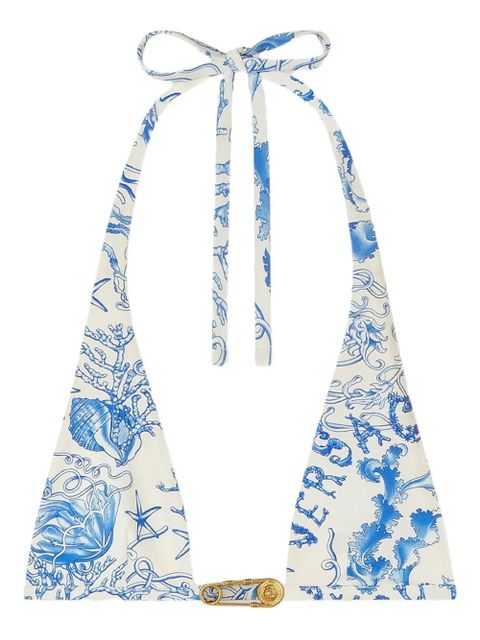 Versace Underwater Barocco triangle bikini top - White - zdjęcie produktu nr 1