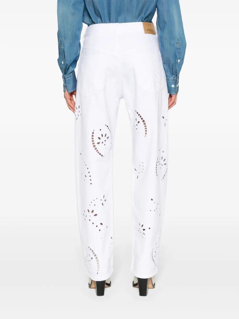 ISABEL MARANT Irina high-rise straight-leg jeans - White