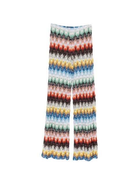 Missoni zigzag-knit palazzo pants - Orange - zdjęcie produktu nr 1
