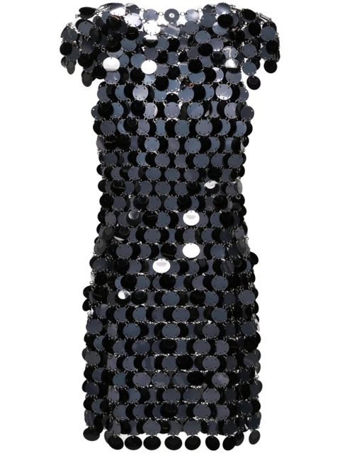 Rabanne sequinned chainmail minidress - Black - zdjęcie produktu nr 1