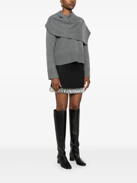 Simkhai scarf-detail sweater - Grey