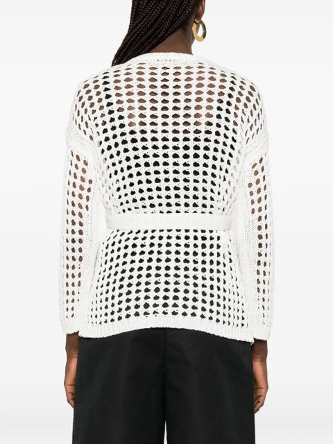 Max Mara Mxpgelo openwork cardigan - White