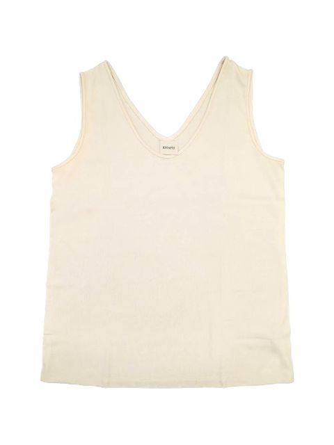 KHAITE V-neck top - Neutrals - zdjęcie produktu nr 1