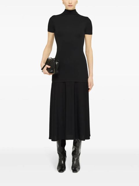 Jil Sander layered-design midi dress - Black