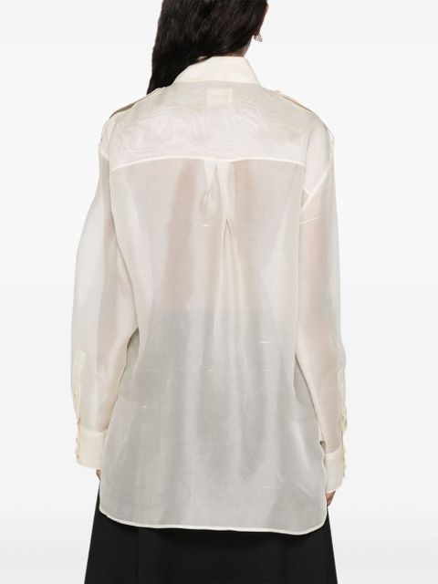 KHAITE Missa silk shirt - Neutrals