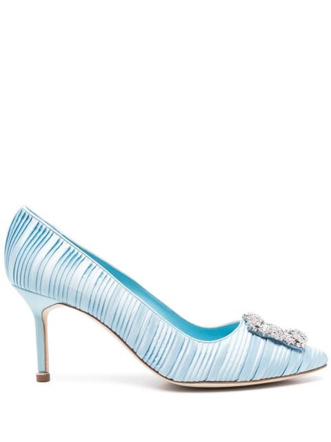 Manolo Blahnik 70mm Hangisi pumps - Blue - zdjęcie produktu nr 1