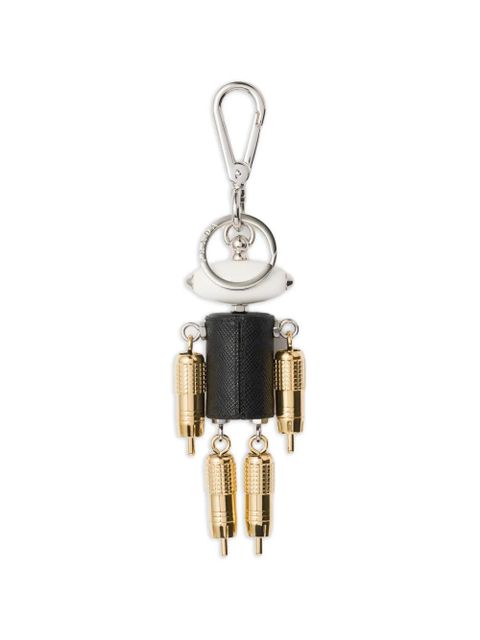 Prada Robot leather keyring charm - Black - zdjęcie produktu nr 2