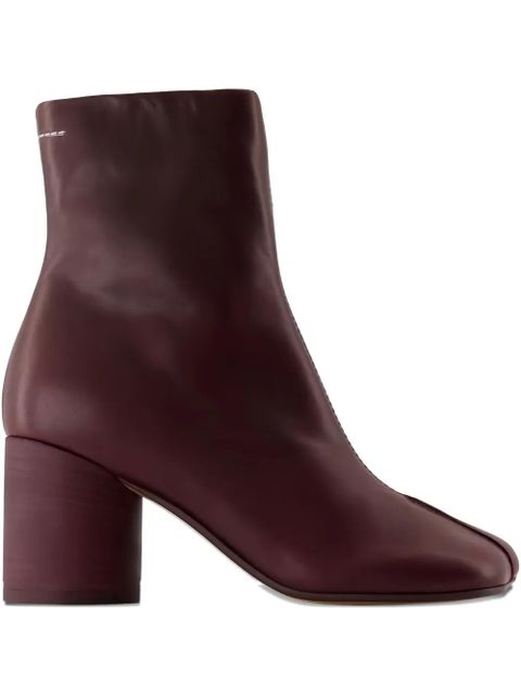 MM6 Maison Margiela block-heel ankle boots - Red - zdjęcie produktu nr 1
