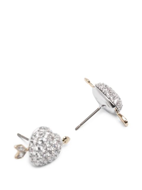 Swarovski heart-shape earrings - Silver