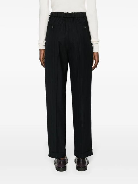 Miu Miu high-waisted pinstripe tailored trousers - Blue