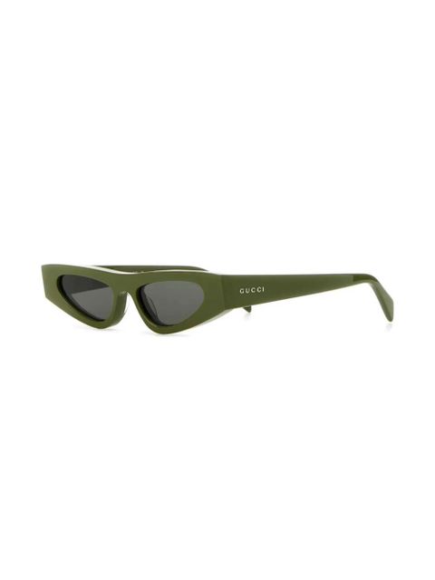 Gucci Eyewear cat-eye frame sunglasses - Green - zdjęcie produktu nr 2