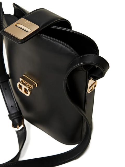 TWINSET flap-lock bucket bag - Black