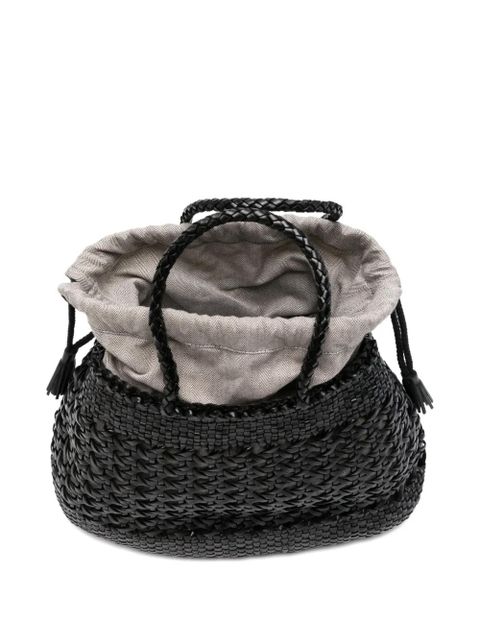DRAGON DIFFUSION Santa Cano woven braided tote bag - Black