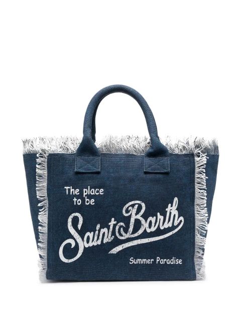 MC2 Saint Barth Vanity canvas beach bag - Blue - zdjęcie produktu nr 1