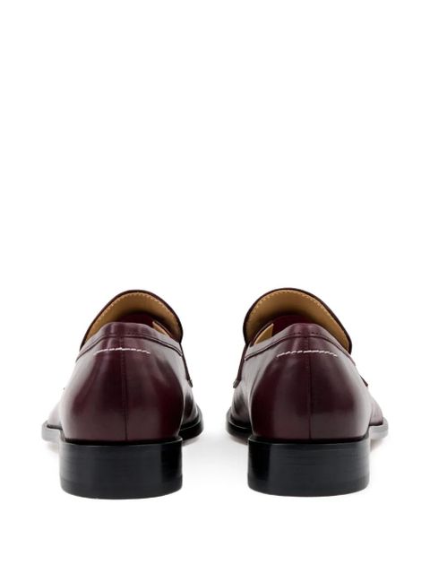 MM6 Maison Margiela leather loafers - Red