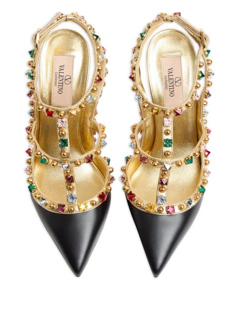 Valentino Garavani 100mm Rockstud embellished pumps - Black