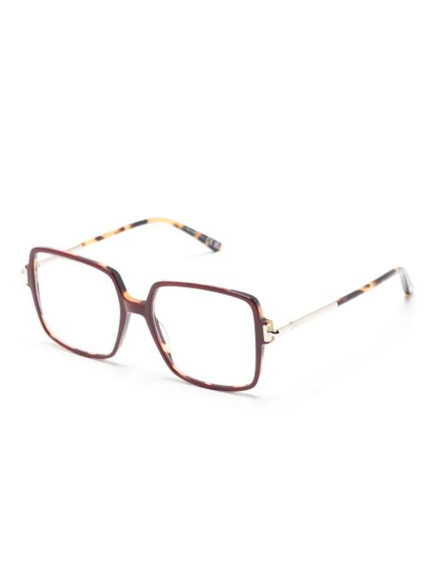 TOM FORD Eyewear oversize-frame glasses - Red - zdjęcie produktu nr 2