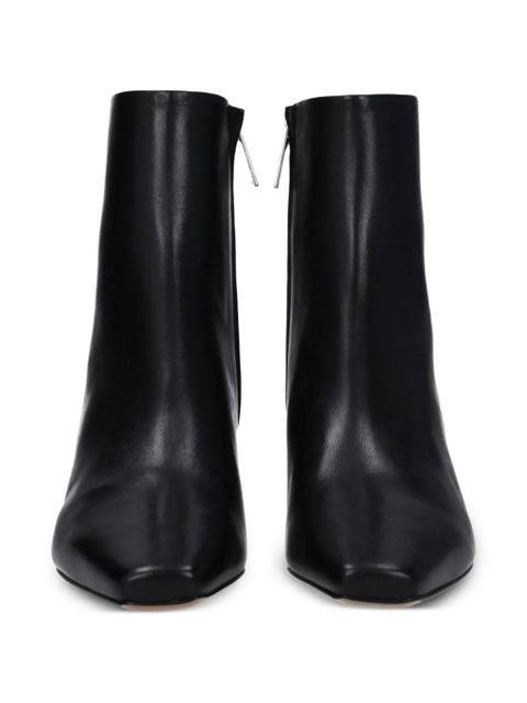 Off-White geometric-heel pointed-toe ankle boots - Black