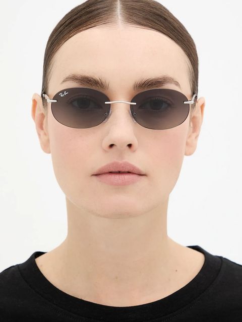 Ray-Ban okulary przeciwsłoneczne kolor srebrny 0RB3767