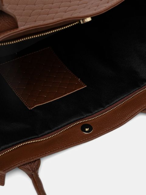 Answear Lab torebka skórzana kolor brązowy