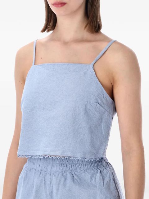 American Vintage lace-trim Feoly top - Blue