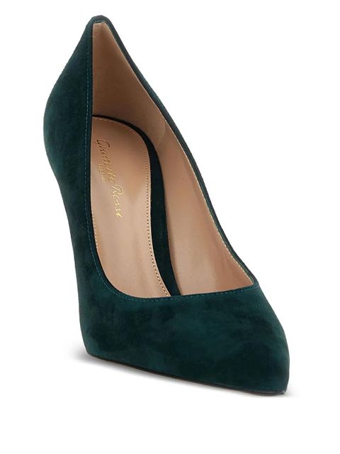 Gianvito Rossi 85mm Texas suede pointed pumps - Green - zdjęcie produktu nr 2