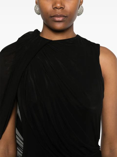 Magda Butrym asymmetric draped midi dress - Black - zdjęcie produktu nr 2