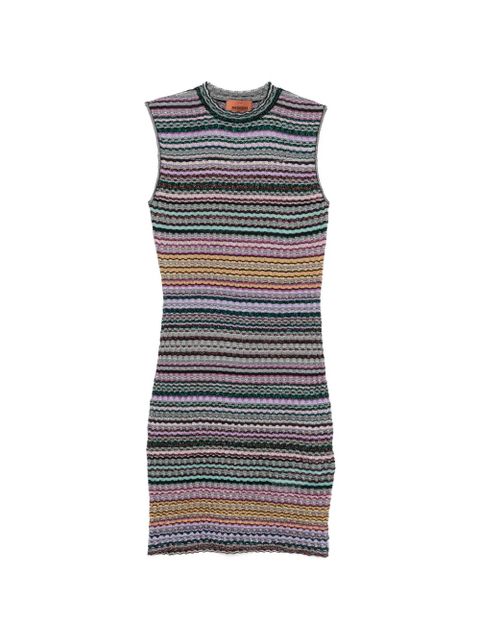 Missoni striped-pattern mini dress - Black - zdjęcie produktu nr 1