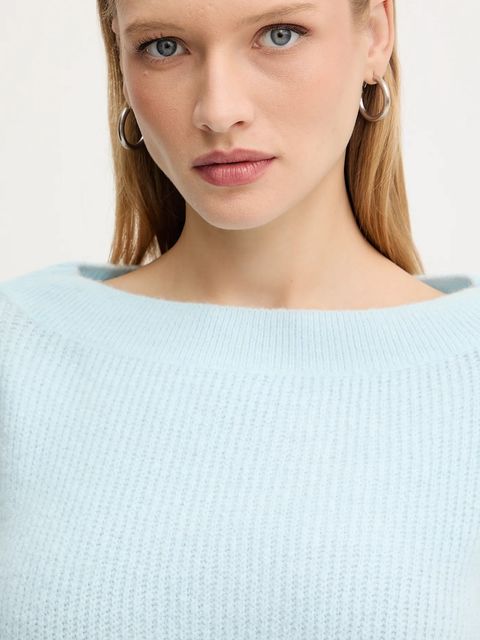 Morgan sweter z domieszką wełny MREINE damski kolor niebieski MREINE - zdjęcie produktu nr 2