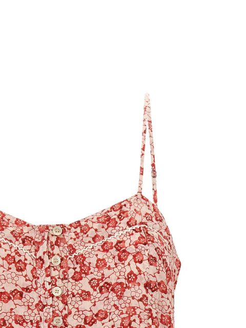 MARANT ÉTOILE Vickie floral lace jumpsuit - Red