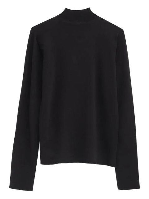 The Row high-neck rolled marciat sweater - Black