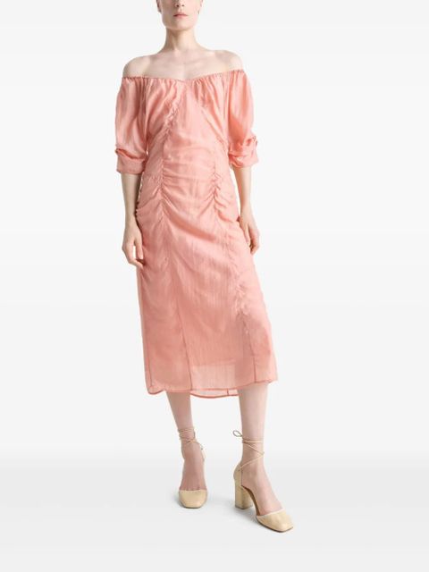 LEMAIRE chiffon midi dress - Pink