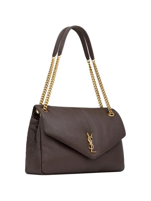 Saint Laurent large Calypso shoulder bag - Brown