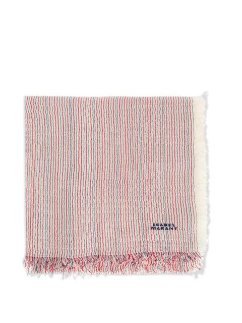 ISABEL MARANT Zenila striped fringed scarf - Neutrals - zdjęcie produktu nr 1
