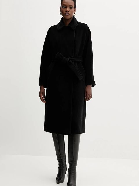 Marella płaszcz wełniany kolor czarny 2523016142200 - zdjęcie produktu nr 1