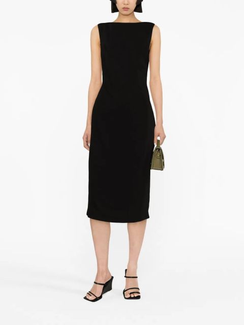 St. Agni boat-neck sleeveless lyocell dress - Black
