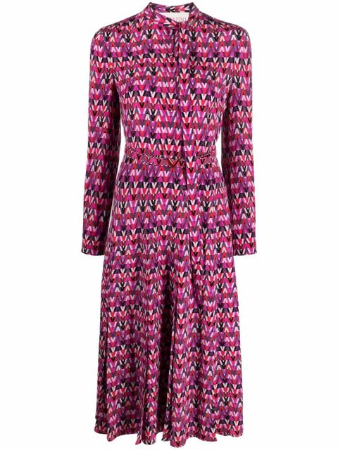 Valentino Garavani Optical print shirtdress - Pink - zdjęcie produktu nr 1