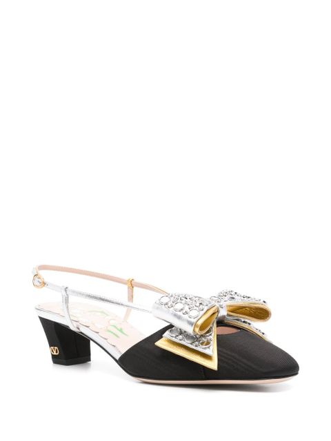 Valentino Garavani 45mm Bowow slingback pumps - Black