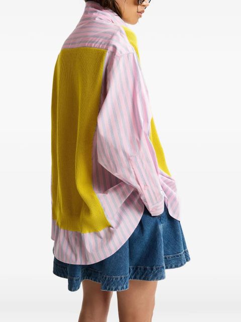 Essentiel Antwerp Jit striped layered-effect shirt - Pink