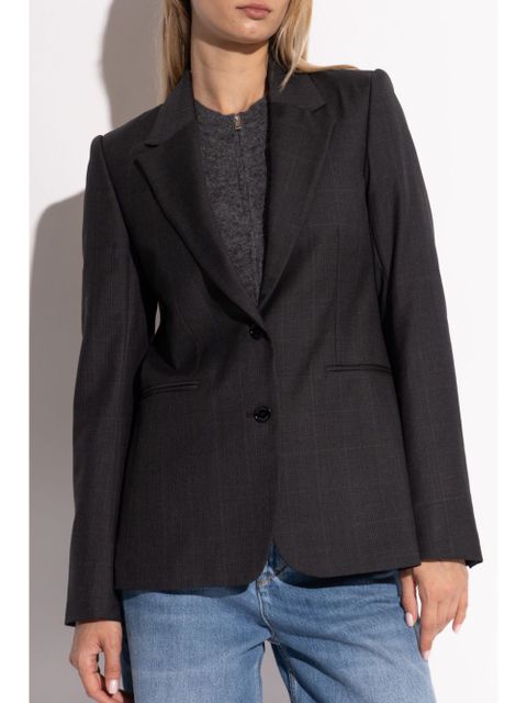 ISABEL MARANT Reva check blazer - Grey