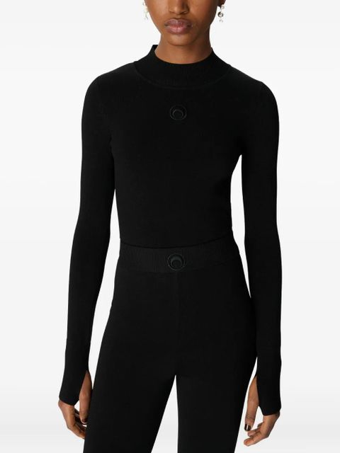 Marine Serre moon-logo leggings - Black