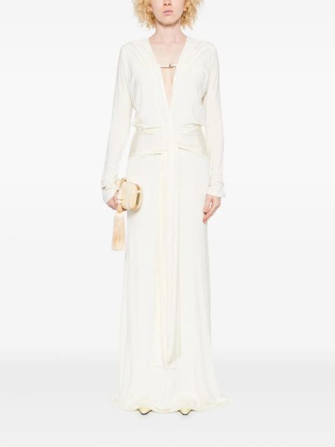 Paris Georgia Filomena long-sleeve wrap dress - White - zdjęcie produktu nr 2