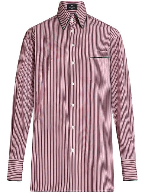 ETRO striped poplin shirt - Red - zdjęcie produktu nr 1
