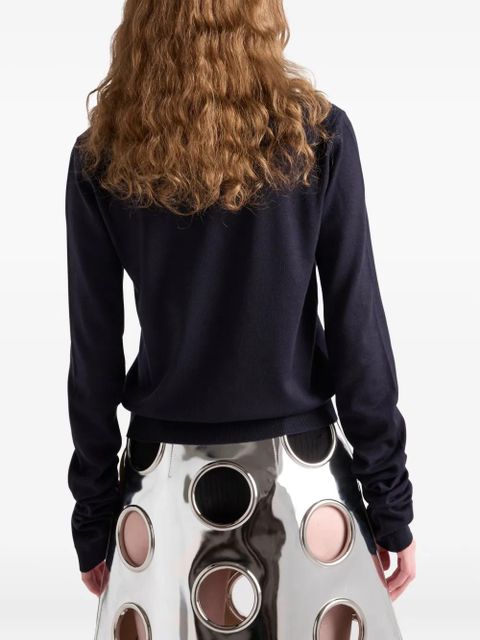 Prada wool V-neck sweater - Blue