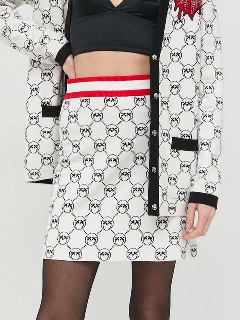 Pinko spódnica kolor biały mini prosta - zdjęcie produktu nr 1