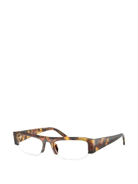 Miu Miu Eyewear rectangle-frame glasses - Brown - zdjęcie produktu nr 2