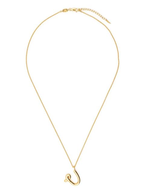 Missoma Curly Molten initial pendant necklace - Gold