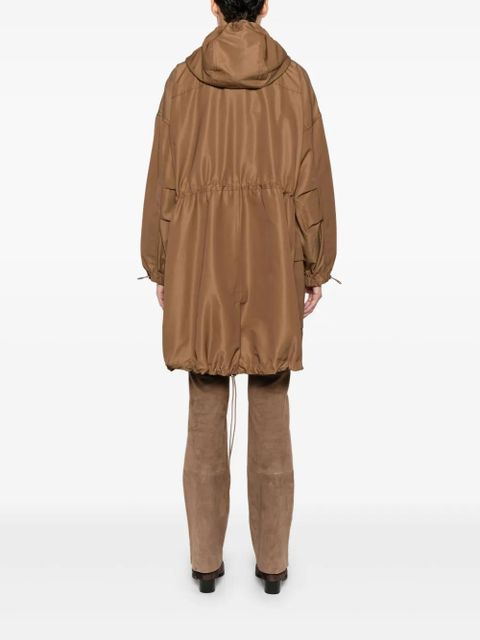 Max Mara hooded flap-pocket jacket - Brown