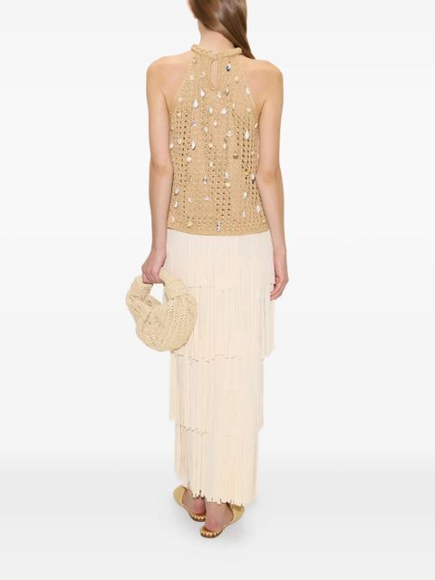 Simon Miller Bahi shell-embellished crochet top - Neutrals - zdjęcie produktu nr 2