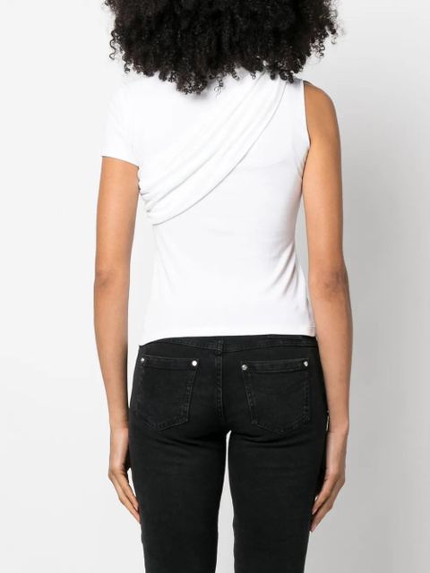 Blumarine twist-detail cotton T-shirt - White